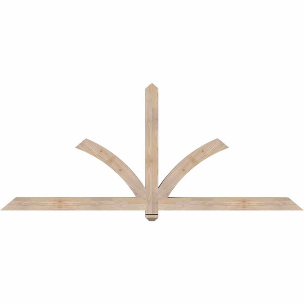 Ekena Millwork Redmond Smooth Timber Gable Bracket, Douglas Fir, 84"W x 35"H x 3 1/2"D x 3 1/2"F, 10/12 Pitch GBW084X35X0404RED00SDF - main